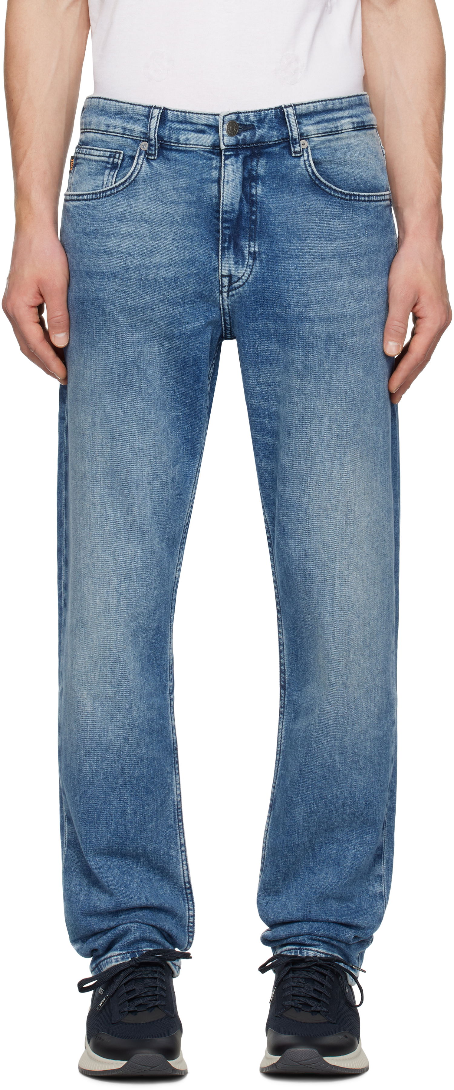 Džínsy BOSS Faded Jeans Modrá | 50532538, 0