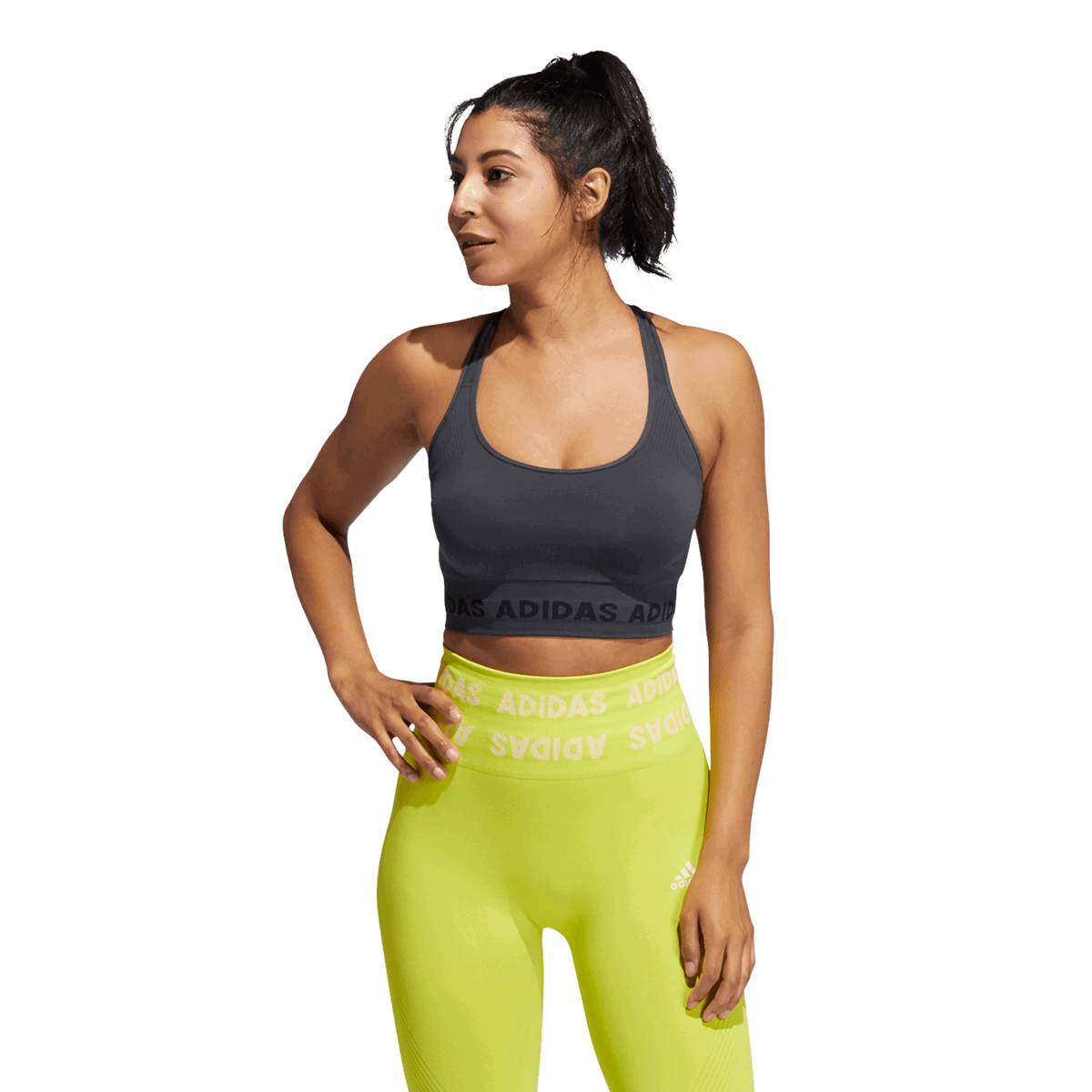 Podprsenka adidas Originals AEROKNIT Sports Bra Šedá | GL1121, 0