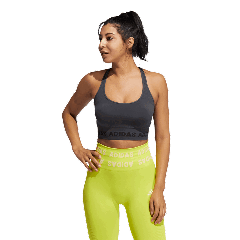 Podprsenka adidas Originals AEROKNIT Sports Bra Šedá | GL1121