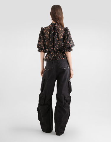 Košeľa Dolce & Gabbana Dolce & Gabbana Small Floral-print Chiffon Top 46 Rôznofarebný | F7BG5TIS10VHN5XT, 2