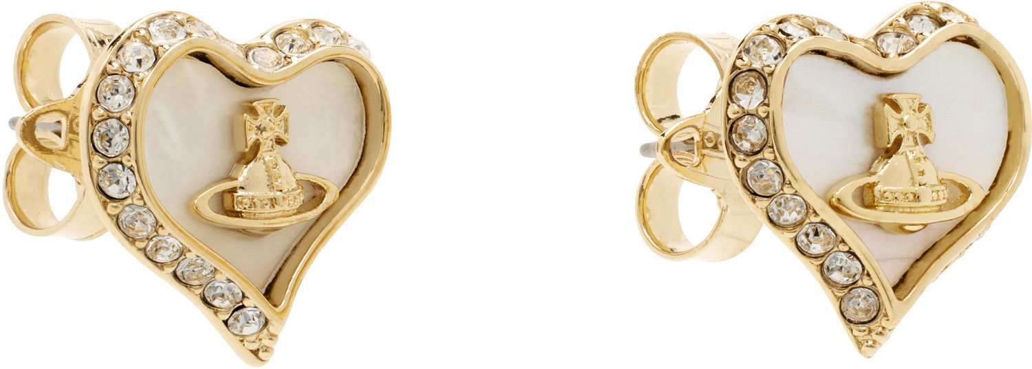 Náušnice Vivienne Westwood Vivienne Westwood Petra Heart Earrings Metalická | 62010074-02R782-, 1