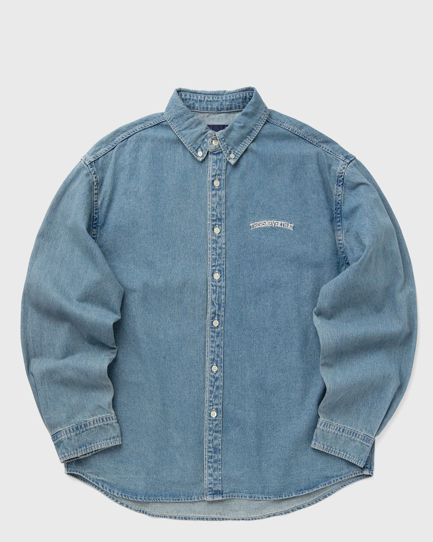 Košeľa thisisneverthat Washed Denim Shirt Modrá | TN243DSHTL01BLW, 0