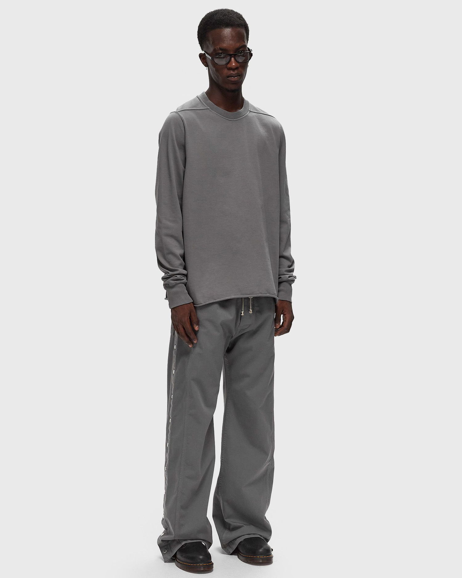 Nohavice Rick Owens DRKSHDW WOVEN PANTS-PUSHER PANTS Šedá | DU02D2393-TW-88, 1