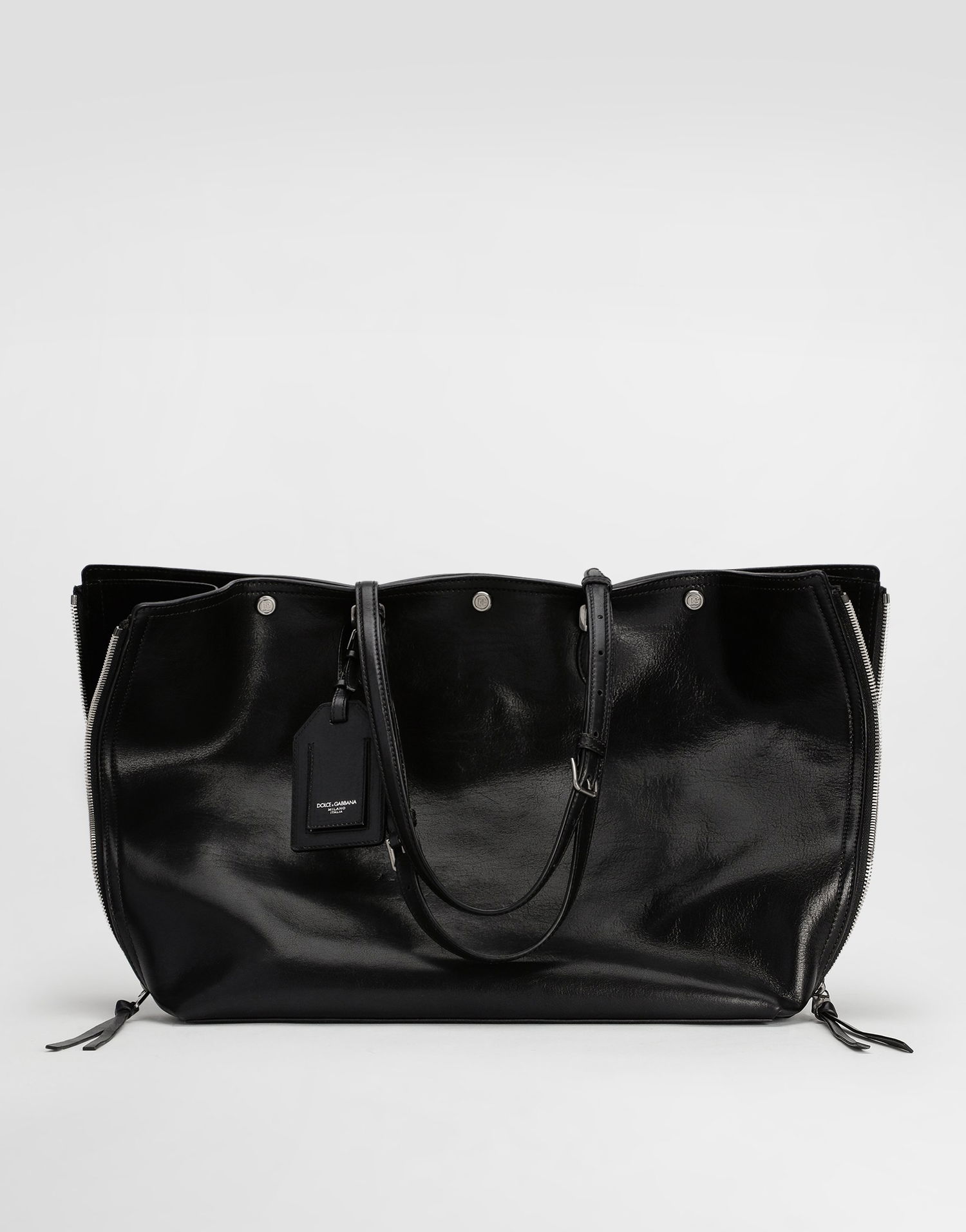 Tote bag Dolce & Gabbana Dolce & Gabbana Atene Calfskin Shopping Bag Čierna | BM2535AH85080999, 0