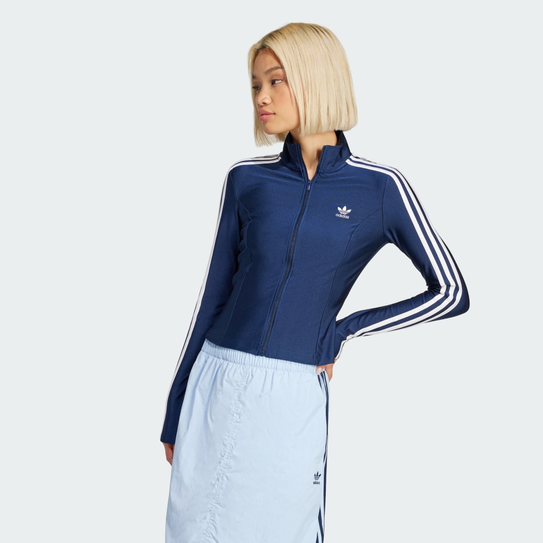 Vetrovka adidas Performance 3-Stripes Slim Jacket Modrá | JD5023, 0
