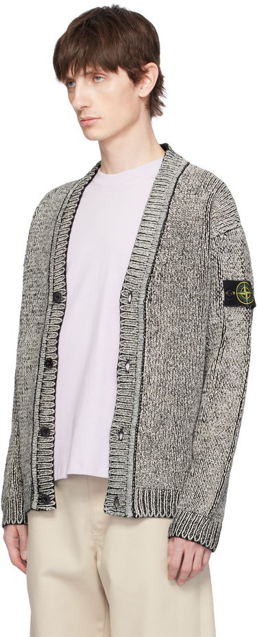 Sveter Stone Island Stone Island Cotton Chenille Cardigan Šedá | K1S15 5100047 S00Z1, 3