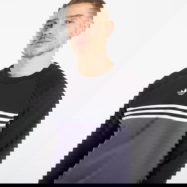 Mikina adidas Performance Colorblock Crewneck Sweatshirt with Stripes Šedá | KE2133, 1