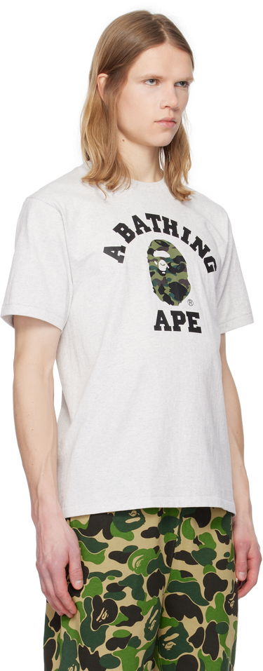 Tričko BAPE A Bathing Ape College T-Shirt Šedá | 001TEK801010M, 1