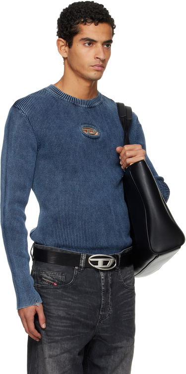 Sveter Diesel Diesel K-Darin-D Cutout Ribbed Sweater Modrá | A17512-0ANAH-8AT, 4