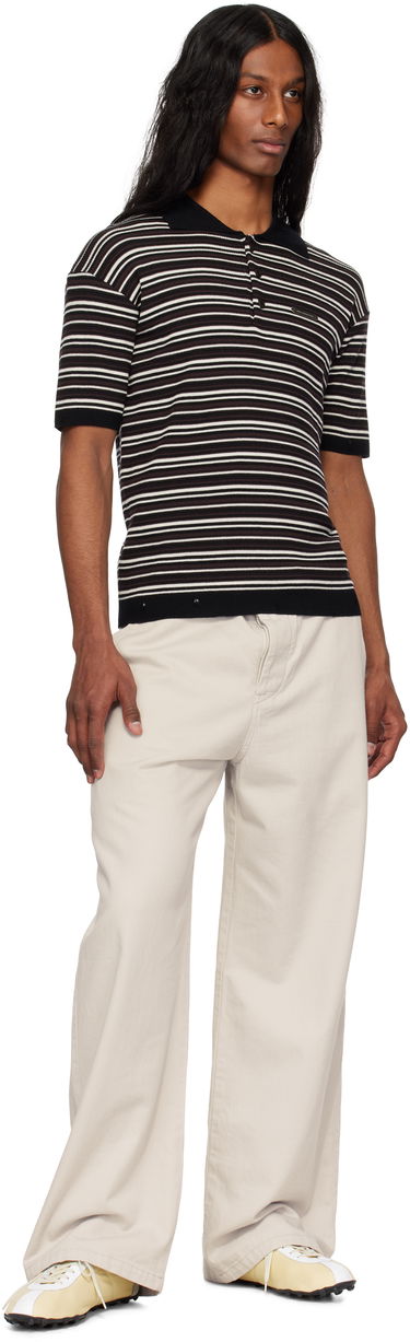 Polo tričko Andersson Bell Andersson Bell Striped Sweater Polo Čierna | atb1286m, 3