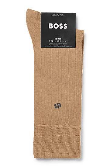 Ponožky BOSS Cotton Blend Socks, Pack of Three Béžová | 50543650, 1