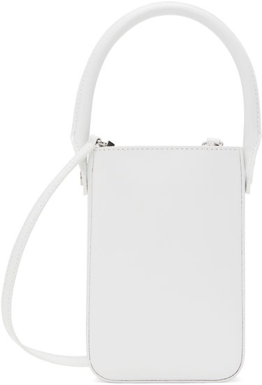 Kabelka BY FAR Mini Leather Crossbody Bag Biela | 23PFNTOWHWSMA, 0