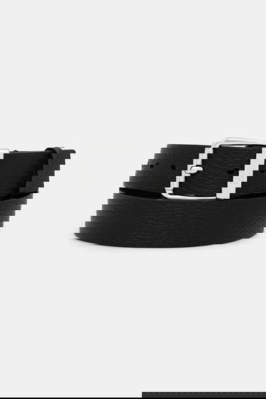 Opasok Maison Margiela MM6 Maison Margiela Pebbled Leather Pin Buckle Belt Čierna | SA6TP0040.P8326.T8013, 0