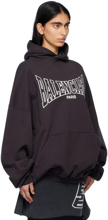 Mikina Balenciaga Boxing Large Fit Hoodie Čierna | 803265 TRVH6, 1