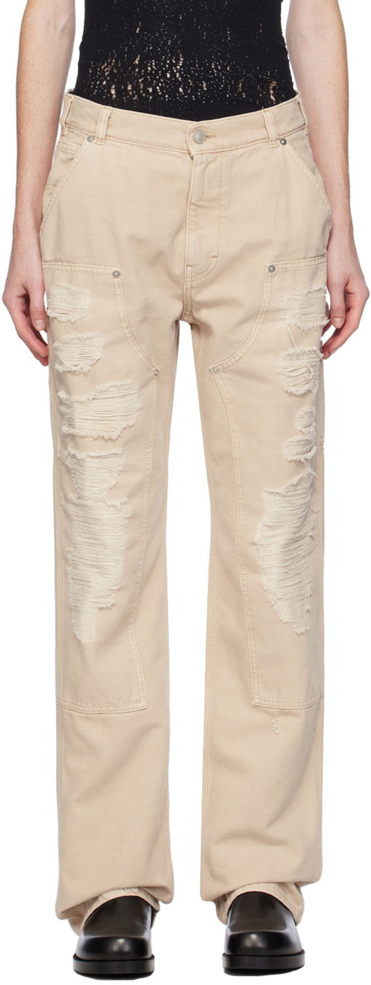 Nohavice 1017 ALYX 9SM Destroyed Trousers Béžová | AAUPA0411FA01, 0