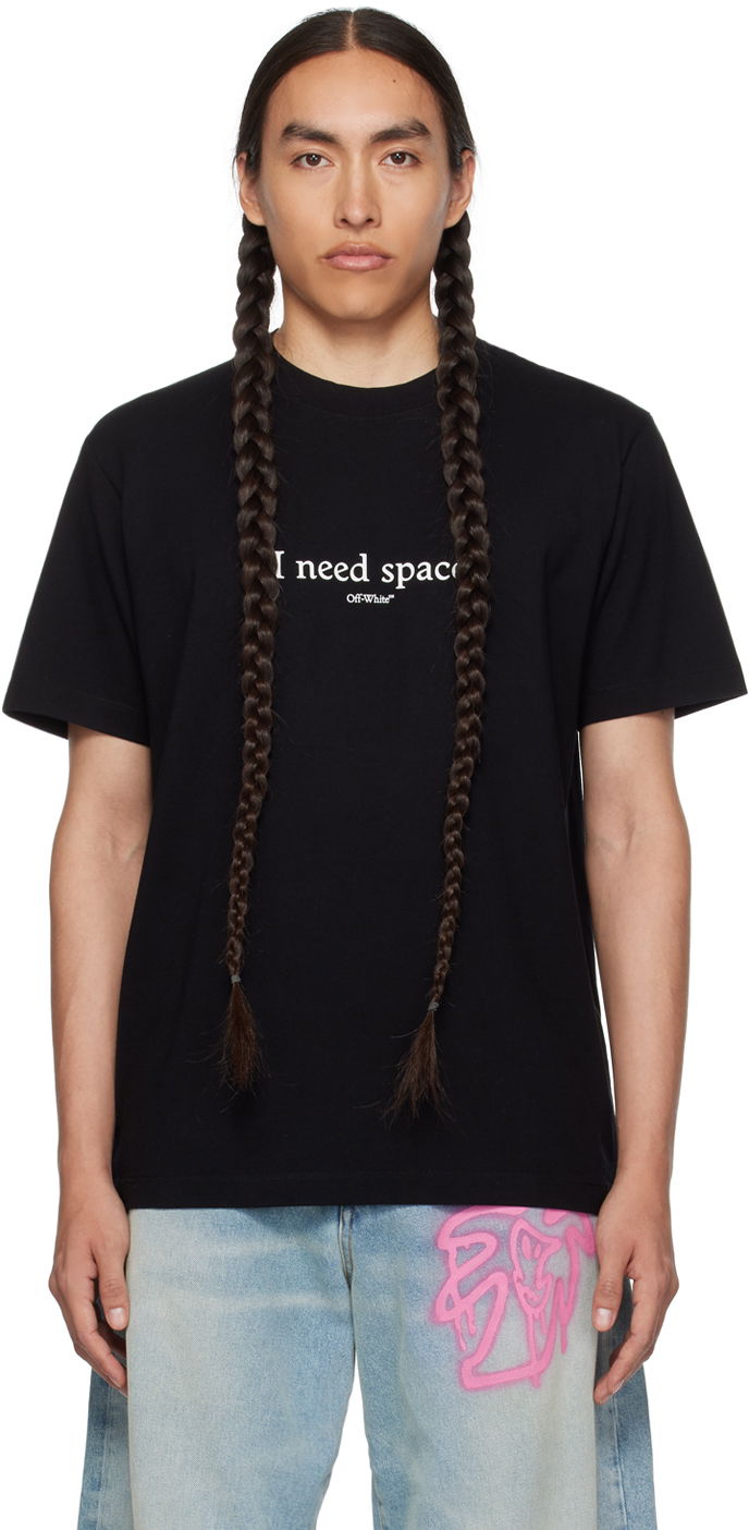 Tričko Off-White Black 'Give Me Space' T-Shirt Čierna | OMAA027F23JER0011001, 0