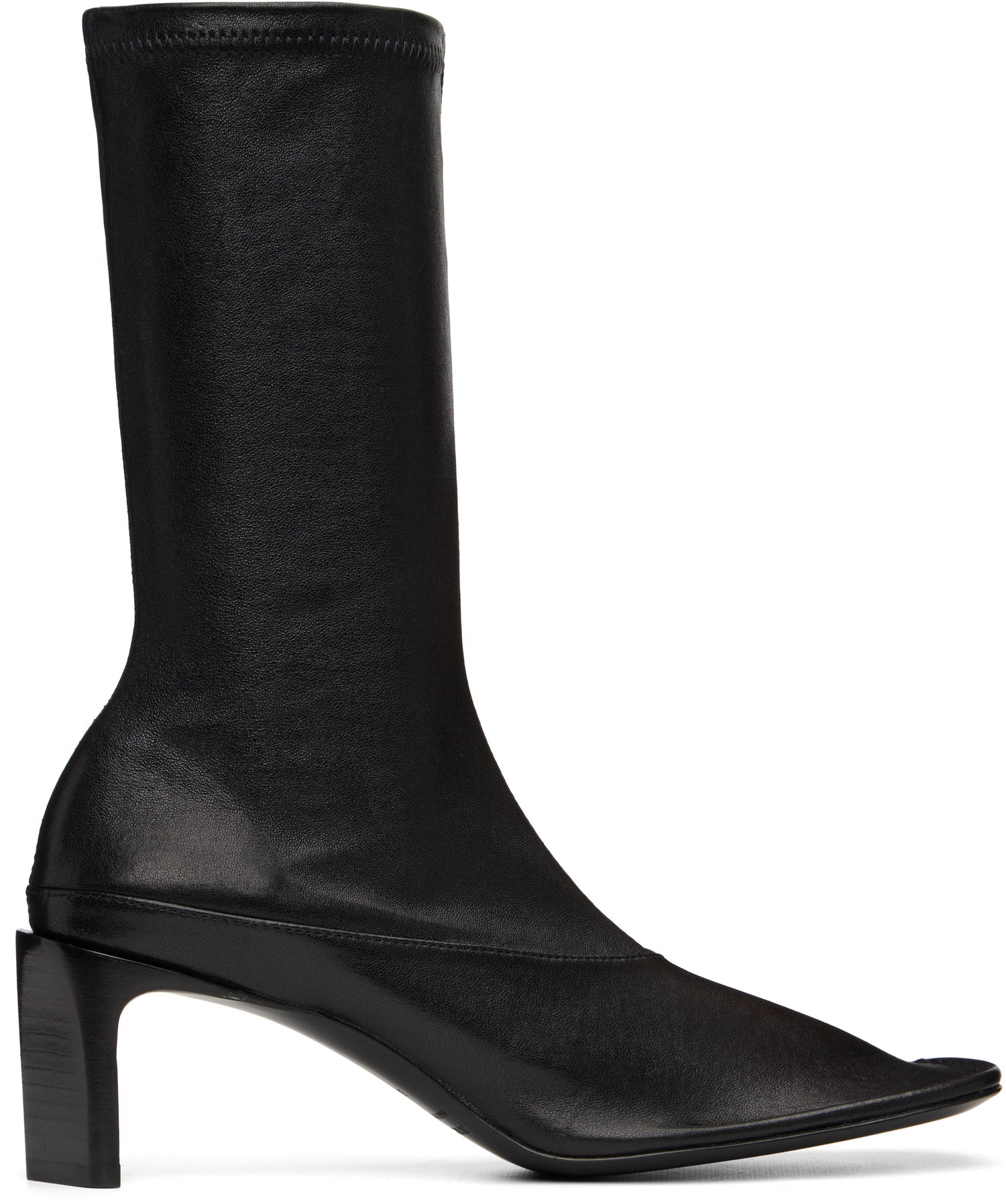 Tenisky a topánky Jil Sander Jil Sander Mid-Calf Open-Toe Leather Boots Čierna | J15WU0108_P1758, 0