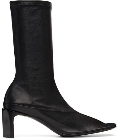 Tenisky a topánky Jil Sander Jil Sander Mid-Calf Open-Toe Leather Boots Čierna | J15WU0108_P1758, 0