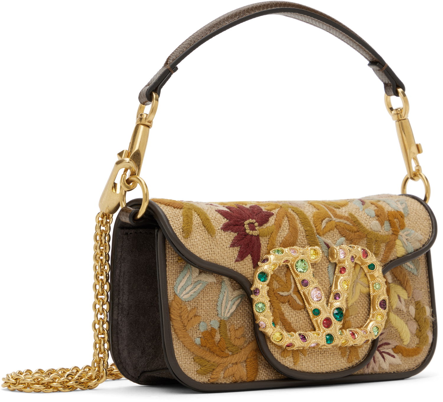 Taška cez rameno Valentino Valentino Garavani Locò Small Embroidered Shoulder Bag Rôznofarebný | 6W2B0K53LBI, 1
