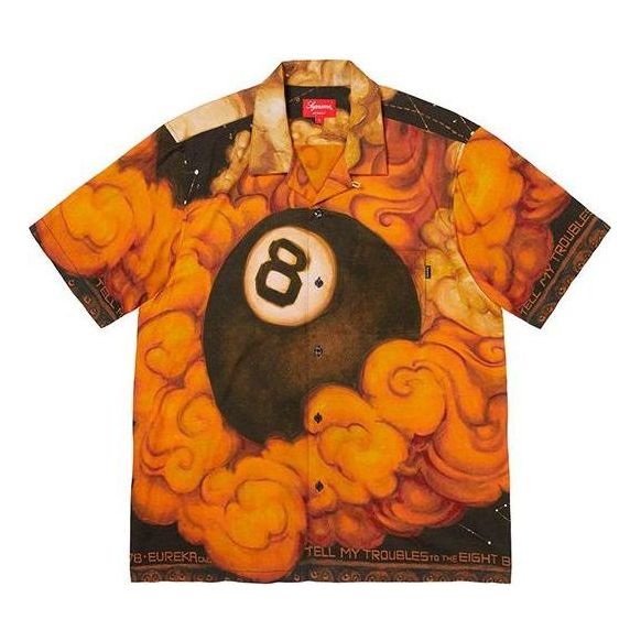 Košeľa Supreme Martin Wong 8-Ball Rayon Shirt Čierna | SUP-FW19-1005