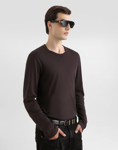 Tričko Dolce & Gabbana Cotton Long-Sleeve T-Shirt Hnedá | G8PV0TFU7EQM0682, 1