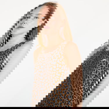 Šaty adidas Originals Originals Leopard Print Tank Dress Hnedá | KA2677, 1