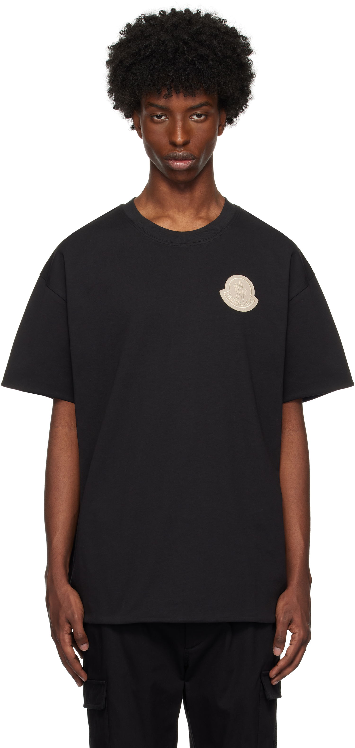 Tričko Moncler Logo Reversible T-Shirt Čierna | J20918C0003383927, 0