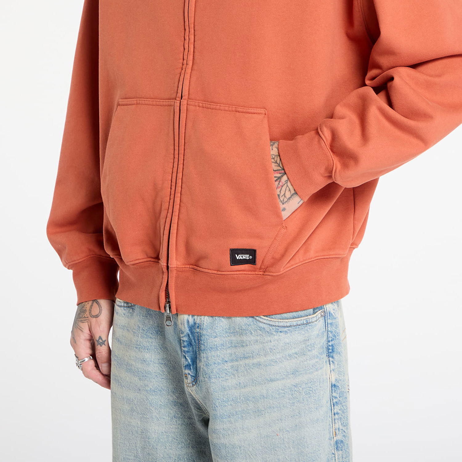 Mikina Vans Sweatshirt LX Zip Hoodie Oranžová | VN000P98Y7X1, 1