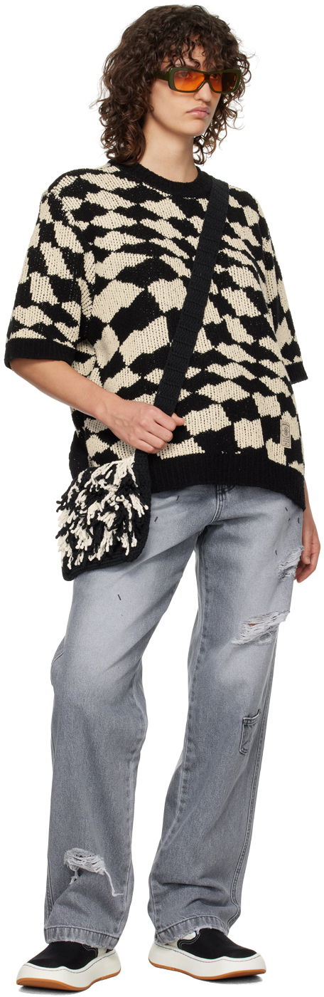 Fringed Crochet Shoulder Bag
