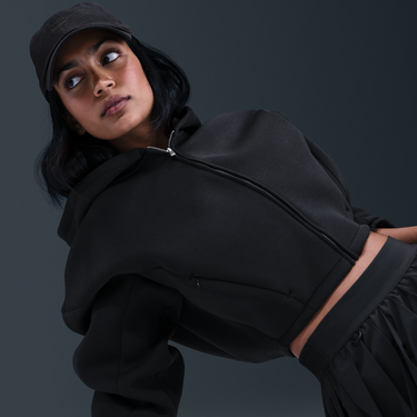 Mikina Nike Full-Zip Hoodie Modal Polyester Čierna | HV2076-010, 1