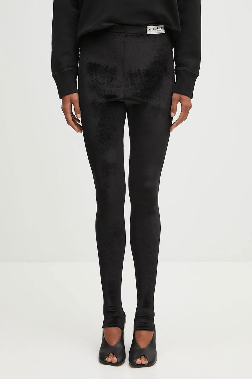 Legíny Fiorucci Fiorucci Velour Semi-Footed Leggings Čierna | W02FPBPA372VR01BK01