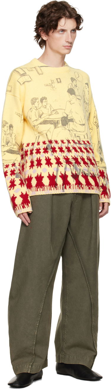 Sveter JW Anderson Jacquard Knit People Graphic with Abstract Motif Sweater Rôznofarebný | KW1439-YN0373, 3