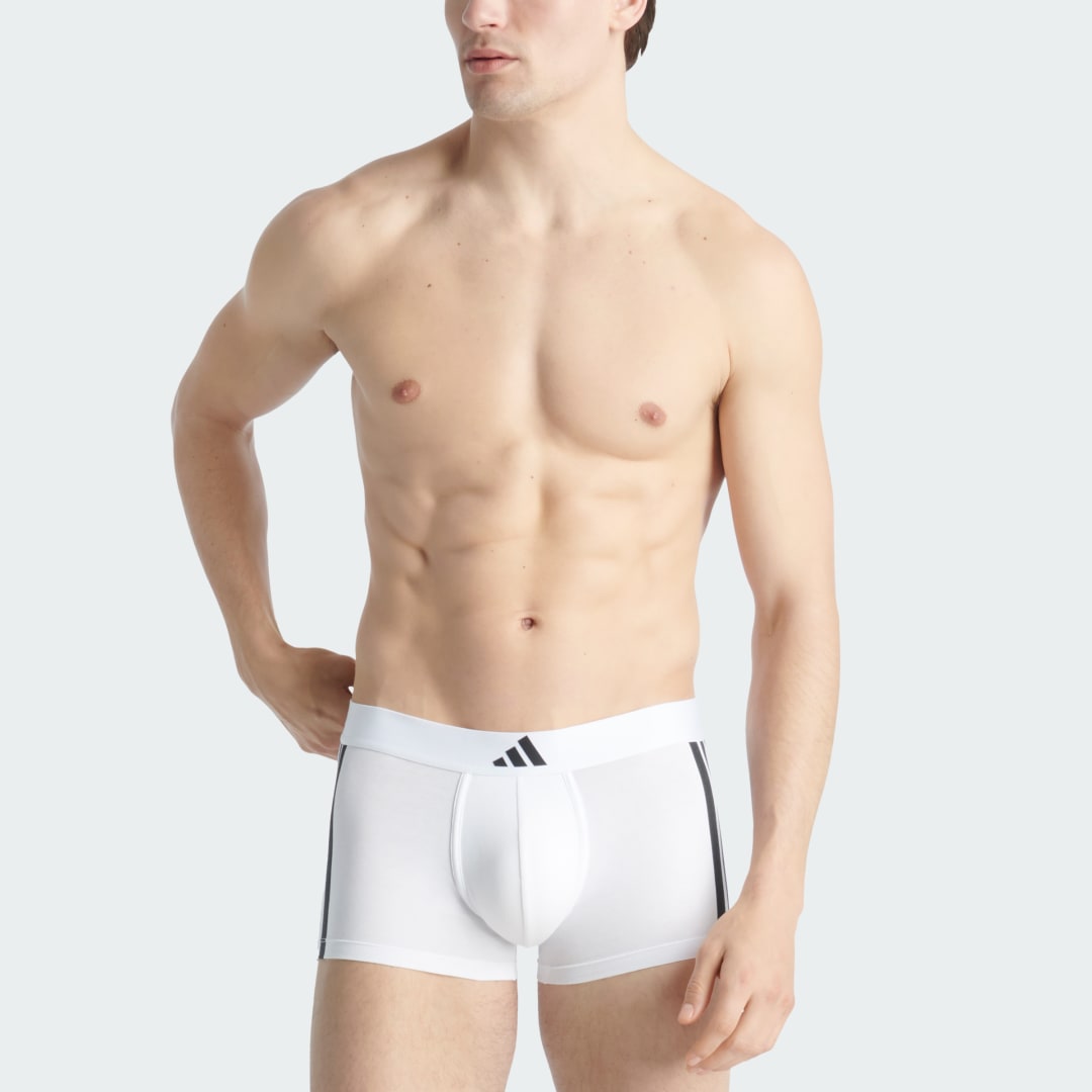 Boxerky adidas Performance Active Flex Cotton 3-Stripes Low Rise Trunk (2 Pairs) Biela | JK3980, 0