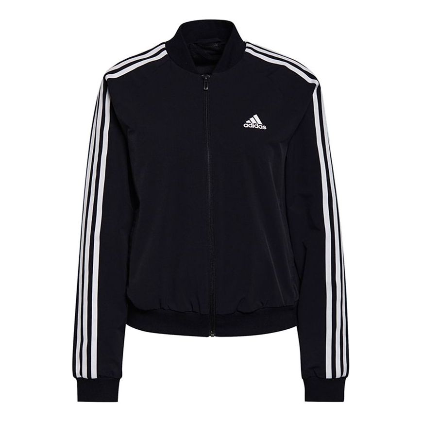 Bomber bunda adidas Originals Striped Long Sleeve Training Jacket Čierna | GS1352, 0