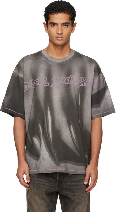 Tričko Diesel Oversized Faded Graphic T-shirt with Contrast Stitching Šedá | A21623-0BKBY-98BA, 0