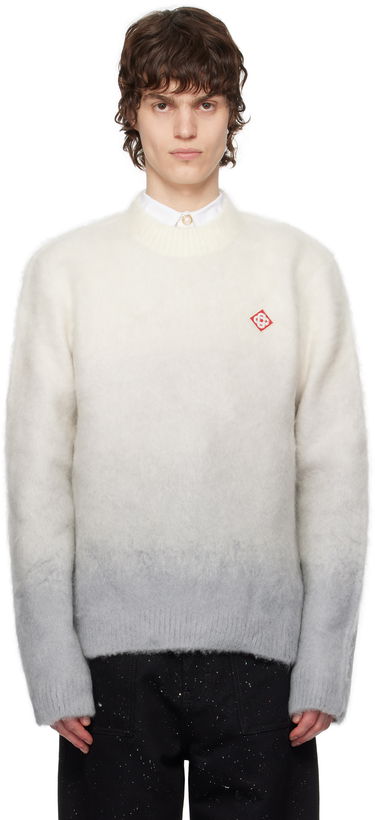 Sveter Casablanca Casablanca Gradient Mohair Sweater Biela | MPS25-KW-840-01, 0