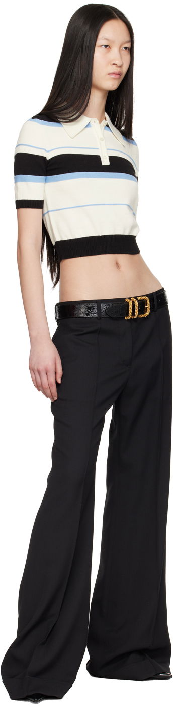 Opasok BY FAR Circular Buckle Leather Belt Čierna | 21PFKASBLCCE, 2