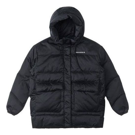 Prešívaná bunda Converse Fashion Mid Down Jacket Čierna | 10025220-A02, 0