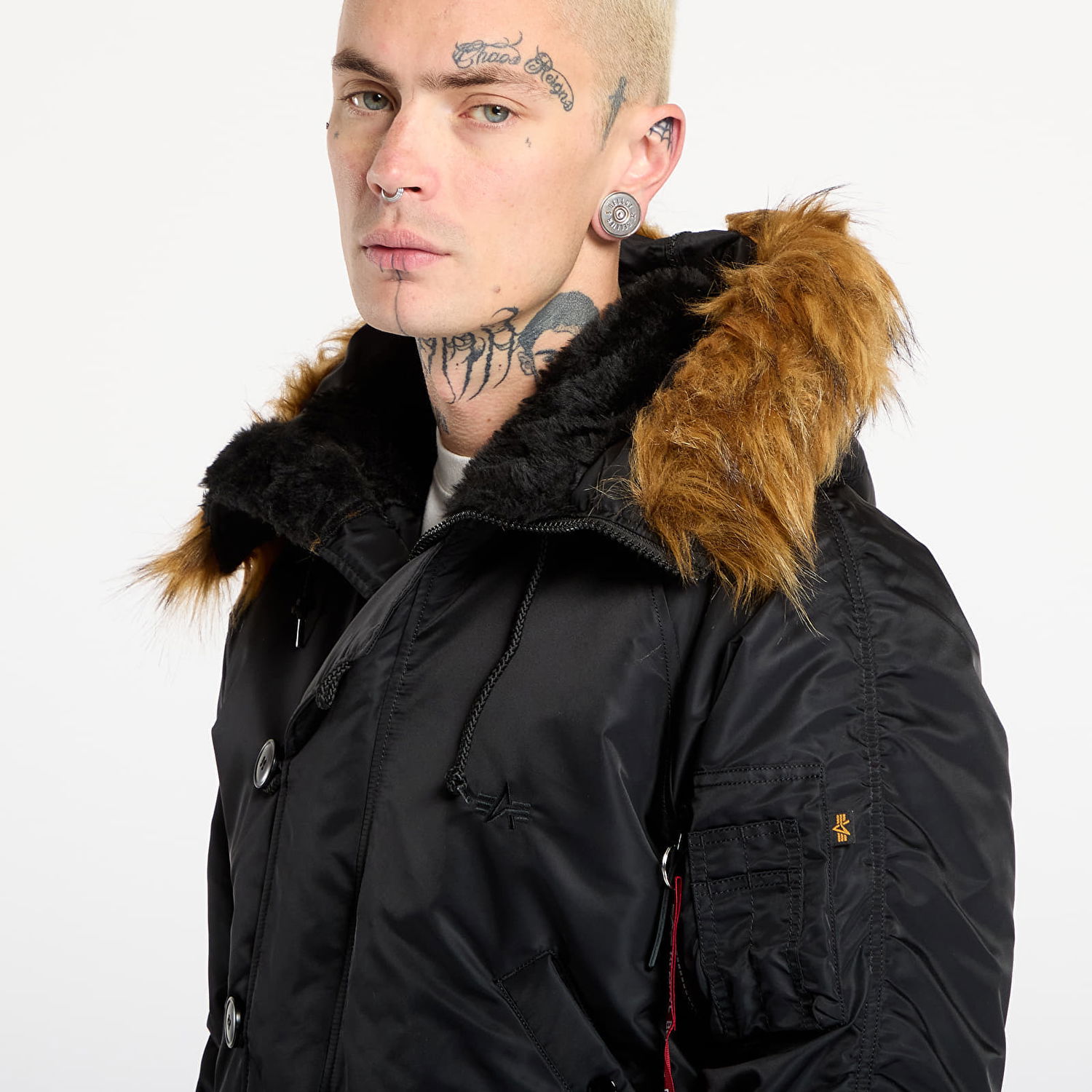 Bomber bunda Alpha Industries Heritage Faux Fur Hooded Bomber Jacket XXL Čierna | 100105-03, 1