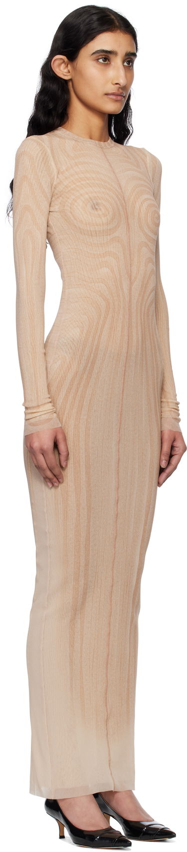 Šaty Jean Paul Gaultier Jean Paul Gaultier 'The Long Spirale' Maxi Dress Béžová | 25/34-F-RO390-T587-2026, 1