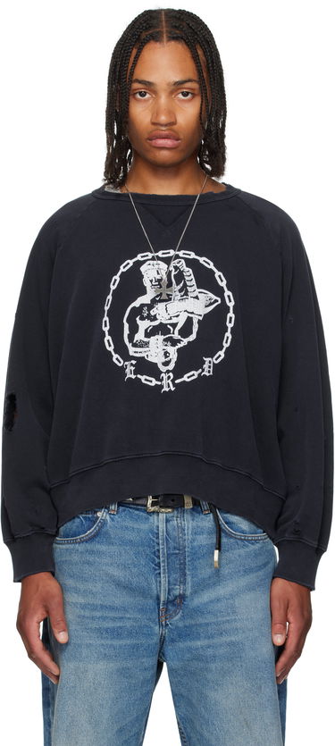 Mikina Enfants Riches Déprimés Enfants Riches Déprimés En Chaine Raglan Crewneck Sweatshirt Navy | 020-468, 0