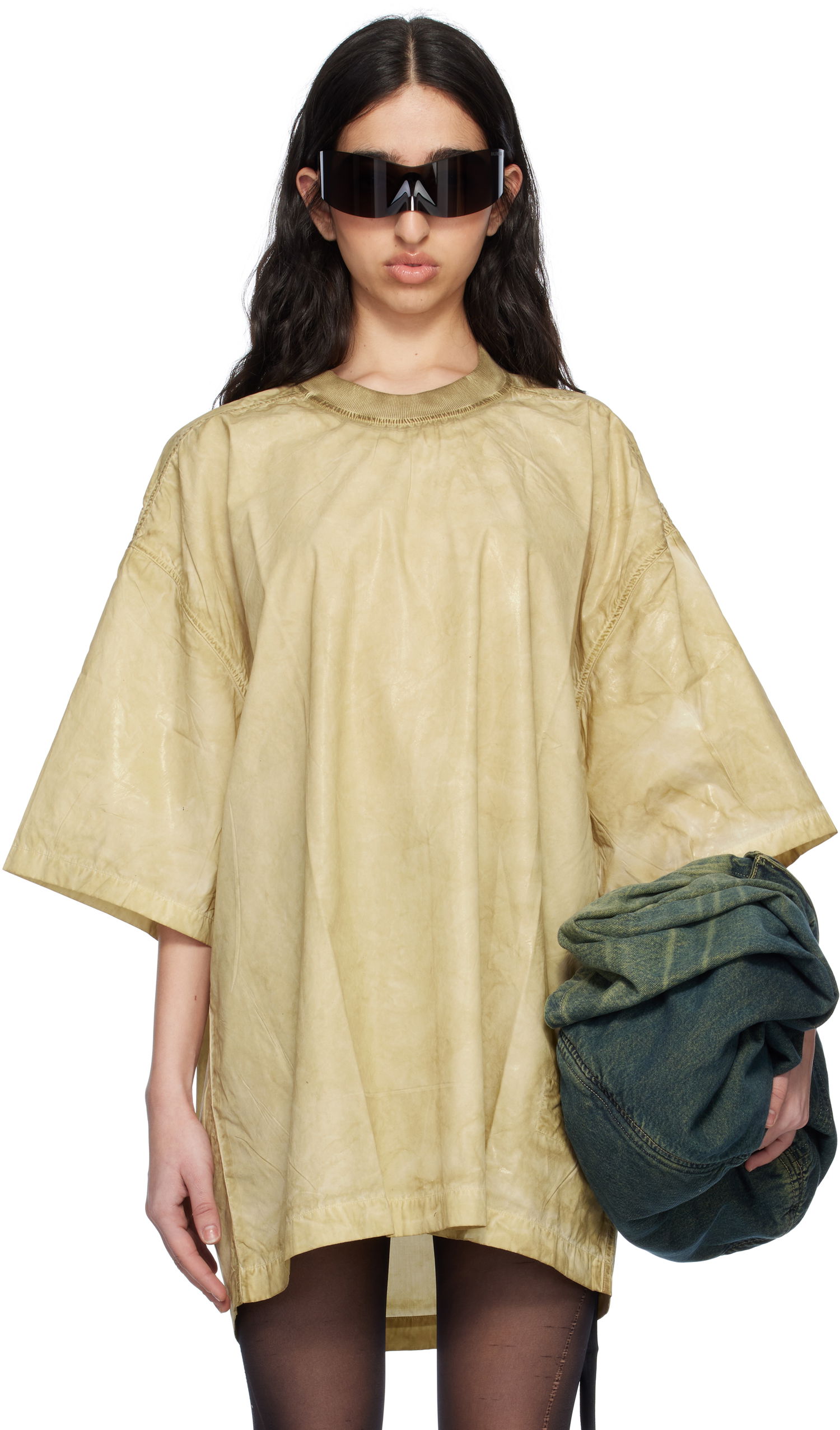 Tričko Rick Owens Rick Owens DRKSHDW Hollywood Tommy T-Shirt Žltá | DS01E3203 PF, 0