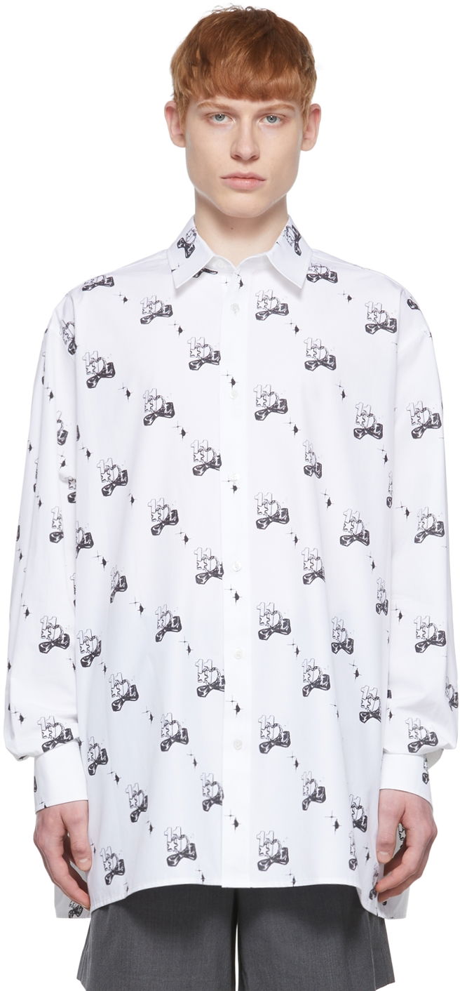 Košeľa We11done Print Cotton Shirt Biela | WD-BL1-22-213-U-WH, 0