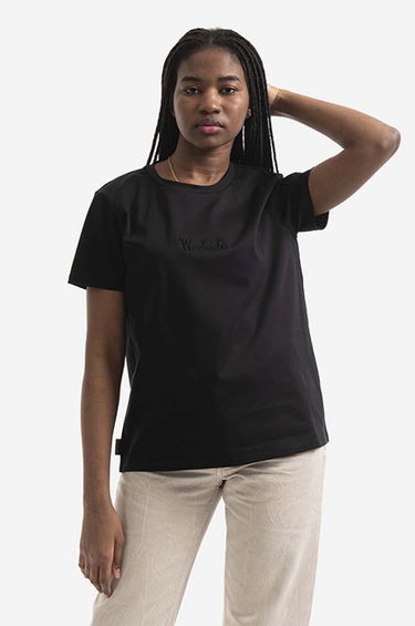 Tričko WOOLRICH Logo T-Shirt Čierna | CFWWTE0056FRUT2979, 0