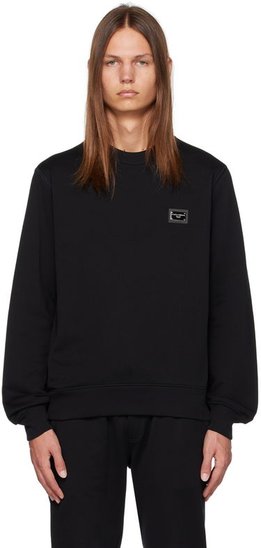 Mikina Dolce & Gabbana Black Plaque Sweatshirt Čierna | G9ABJTG7F2G, 0