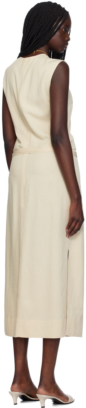 Šaty TOTEME TOTEME Fluid Tie-Waist Maxi Dress Béžová | 243-WRD0124-FB0193, 2