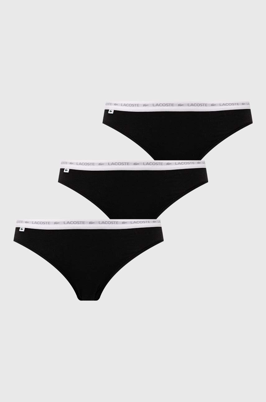 Nohavičky Lacoste Lacoste 3-Pack Panties Čierna | 8F1338, 0