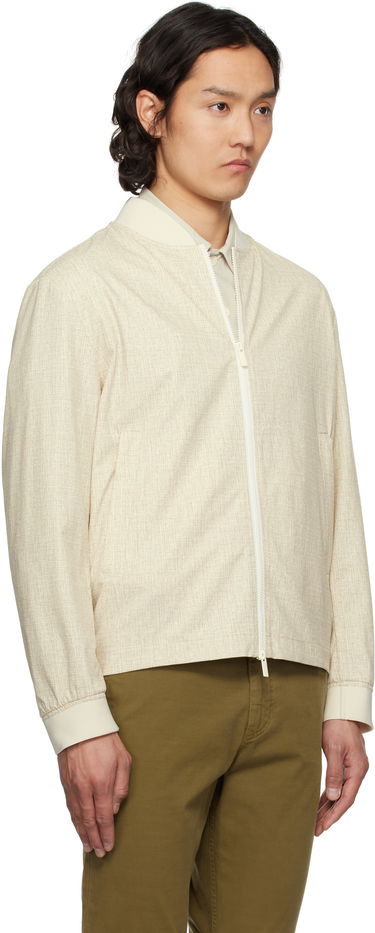 Bomber bunda BOSS BOSS Slim-Fit Bomber Jacket Béžová | 50539477, 1