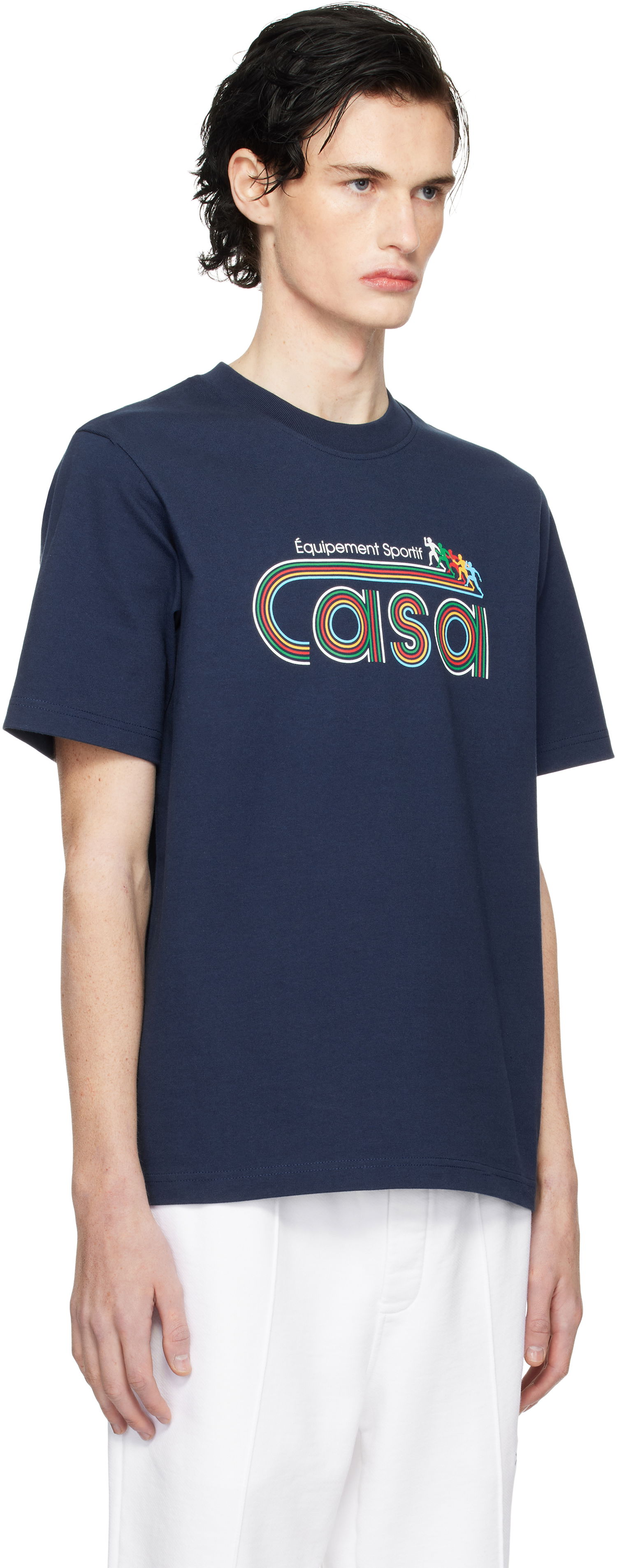 Tričko Casablanca Navy 'Equipement Sportif' Graphic T-Shirt Navy | MPS25-JTS-001-02, 1