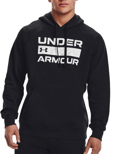 Mikina Under Armour Under Armour UA Rival Fleece Signature Hoodie Čierna | 1366363-001, 0